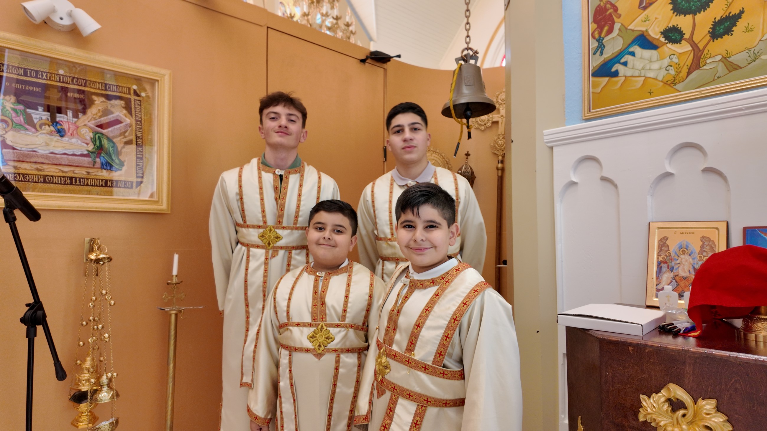 Sunday School students reading